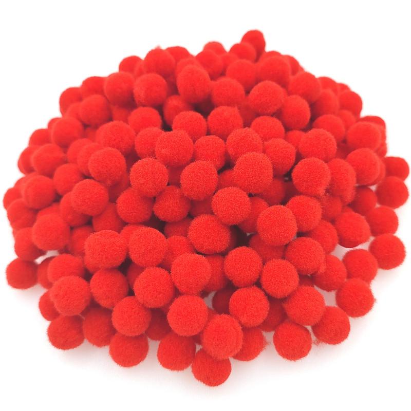 150 Stück/100 Stück 10/15 mm Pompones Pompom Nähen Plüschball DIY Handarbeit Material Flauschiges Hochzeitsdekor Bastelzubehör Schmuck Weiches Kinderspielzeug Zubehör 10mm  150Pcs rot