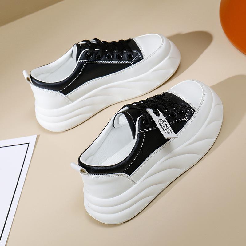 Weiße Schuhe für Frauen Neue Herbststudenten All-Match Casual Ins Fashion Schuhe Dicke Unterseite Fashion Sneakers 40 schwarz