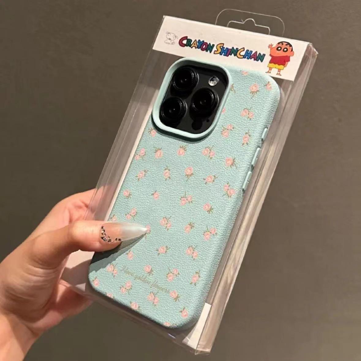 Weiche Schutzhülle mit Blumenmuster in zartem Rosa für iPhone 11/12 Pro Max/13 Pro/14/15 Pro Max iPhone 14 Pro Max