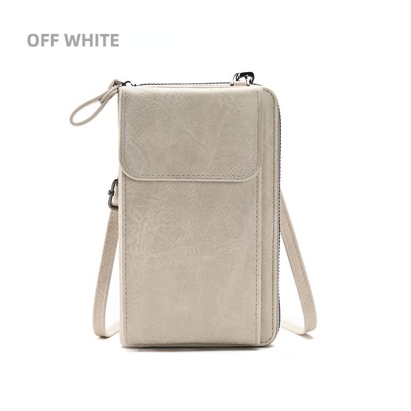 Handy-Geldbörse, Smartphone-Geldbörse, Leder, Schultergurt, Handtasche, Damen, taktile Outdoor-wasserdichte Tasche beige