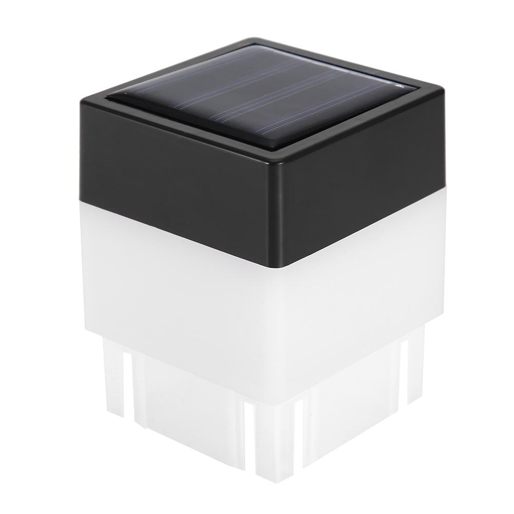 Solarbetriebenes quadratisches LED-Licht in warmweiß für Gartenzaun-Außendekoration