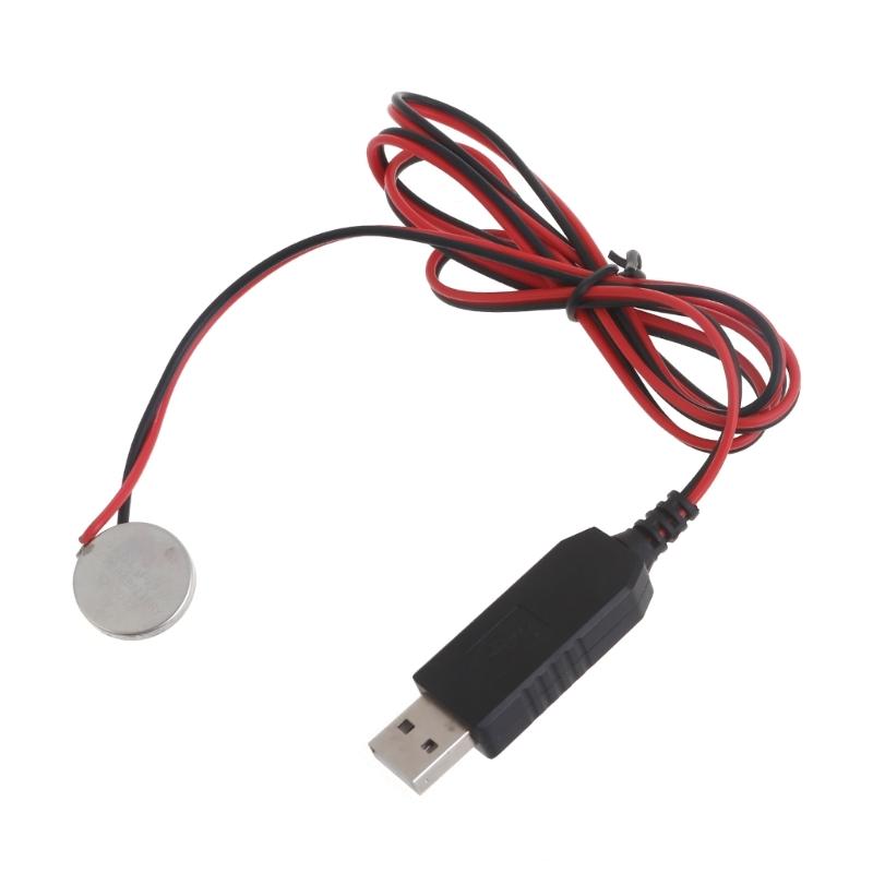 200cm USB zu 3V CR2032 Dummy-Batterie Ladekabel Ersetzen CR2032 3V Batterie für CR2032 Knopfzellen-Produkt 1