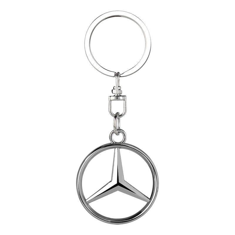 1 Stück 3D Metall Auto Schlüsselanhänger Schlüsselring Schlüsselhalter Paar Geschenke Anhänger Für Mercedes-Benz V177 W247 W176 W177 W207 W203 W204 GLA GLC X253 GLK GLA Klasse silber