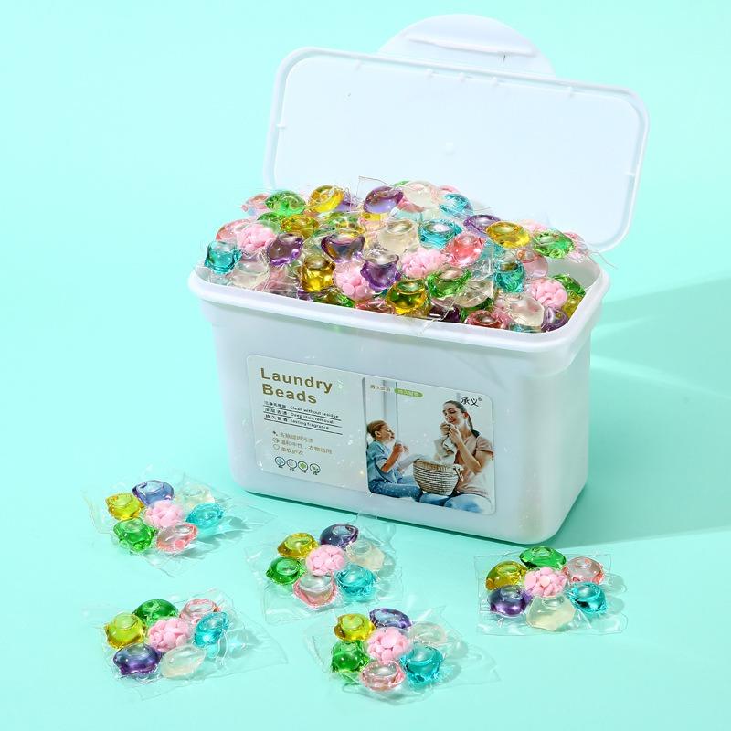 Wäscheperlen, Duftperlen, Wäsche in Kartons, Waschbälle zum Reinigen und Entfernen von Flecken, konzentrierte Wäscheperlen