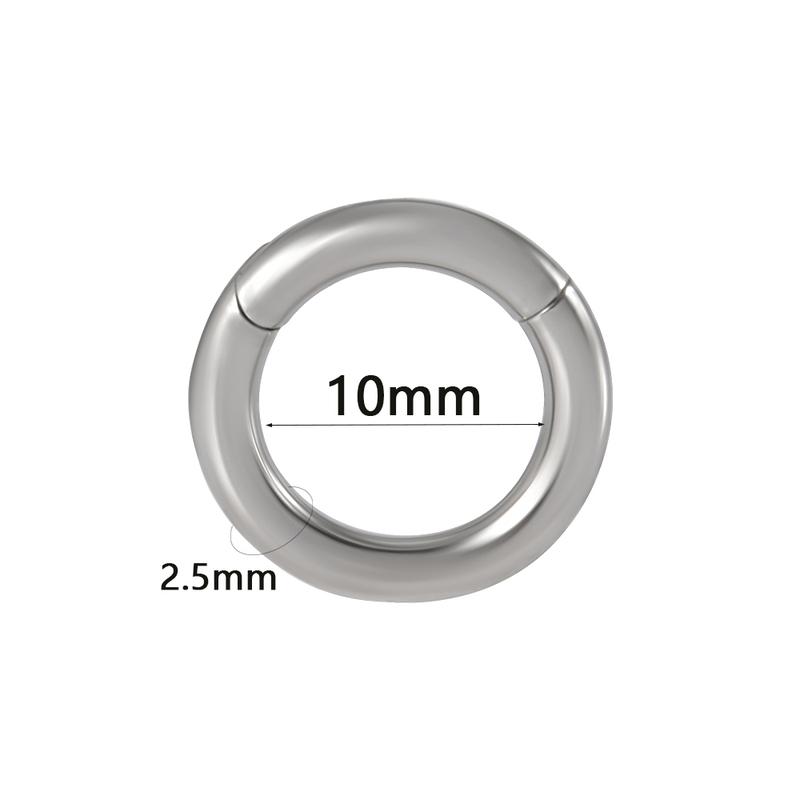 1PC Chirurgenstahl Septum Clicker Segment Klappring Nase Augenbraue Lip Hoop Ohrknorpel Tragus Helix Ohrläppchen Piercing Schmuck 2.5x10mm