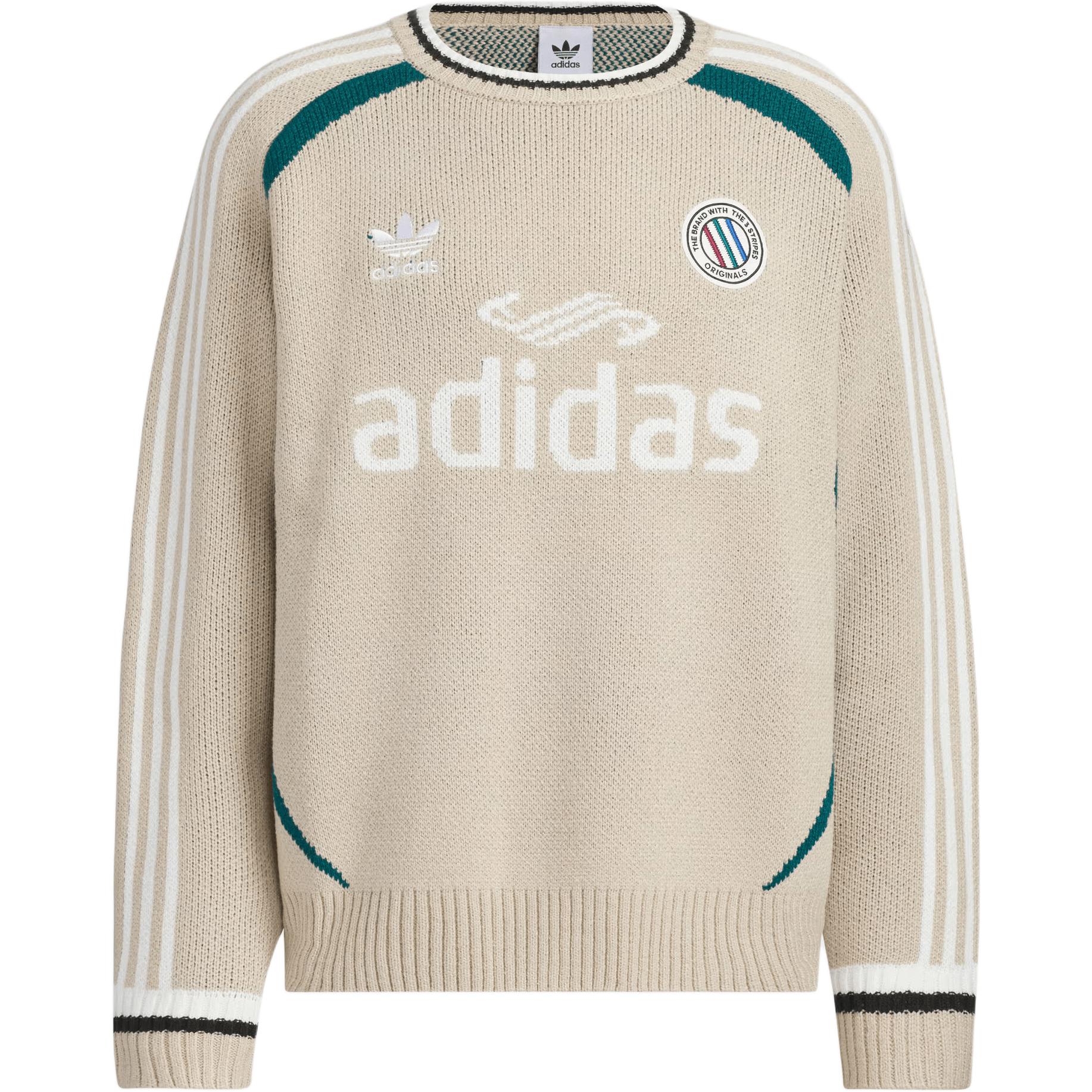 Adidas Originals Adicolor Adi Rundhals Buchstaben Pullover Unisex Pullover Hellbraun JL8363 XS