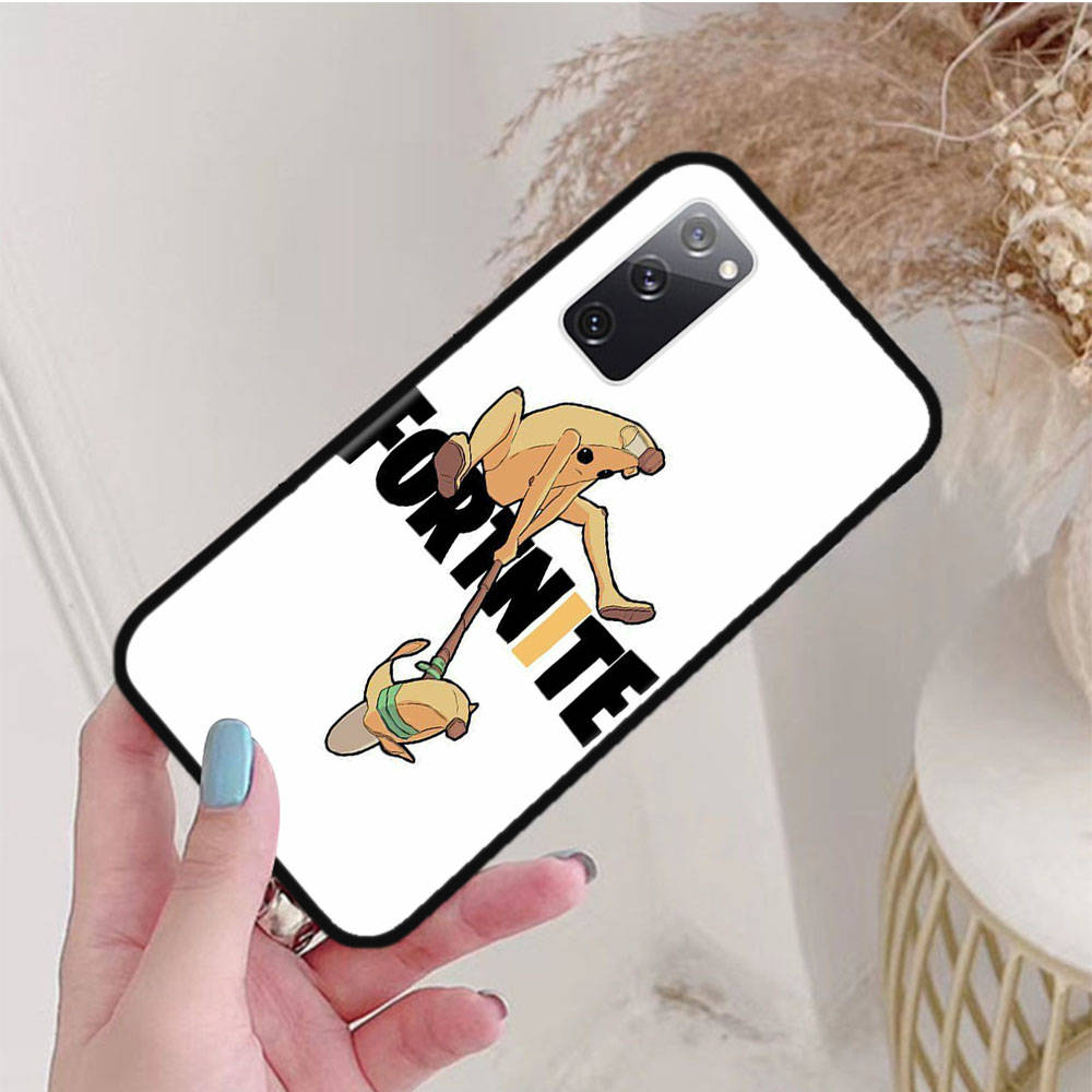 Schwarze Hülle für Samsung Note 20 Lite S24 Ultra S23 A03 A05 A06 A11 A71 A15 A16 A13 A24 A25 A33 A52 A53 A50 M55 M35 Plus F-93 Lustiges Fortnite Samsung Quantum 2 büffelleder