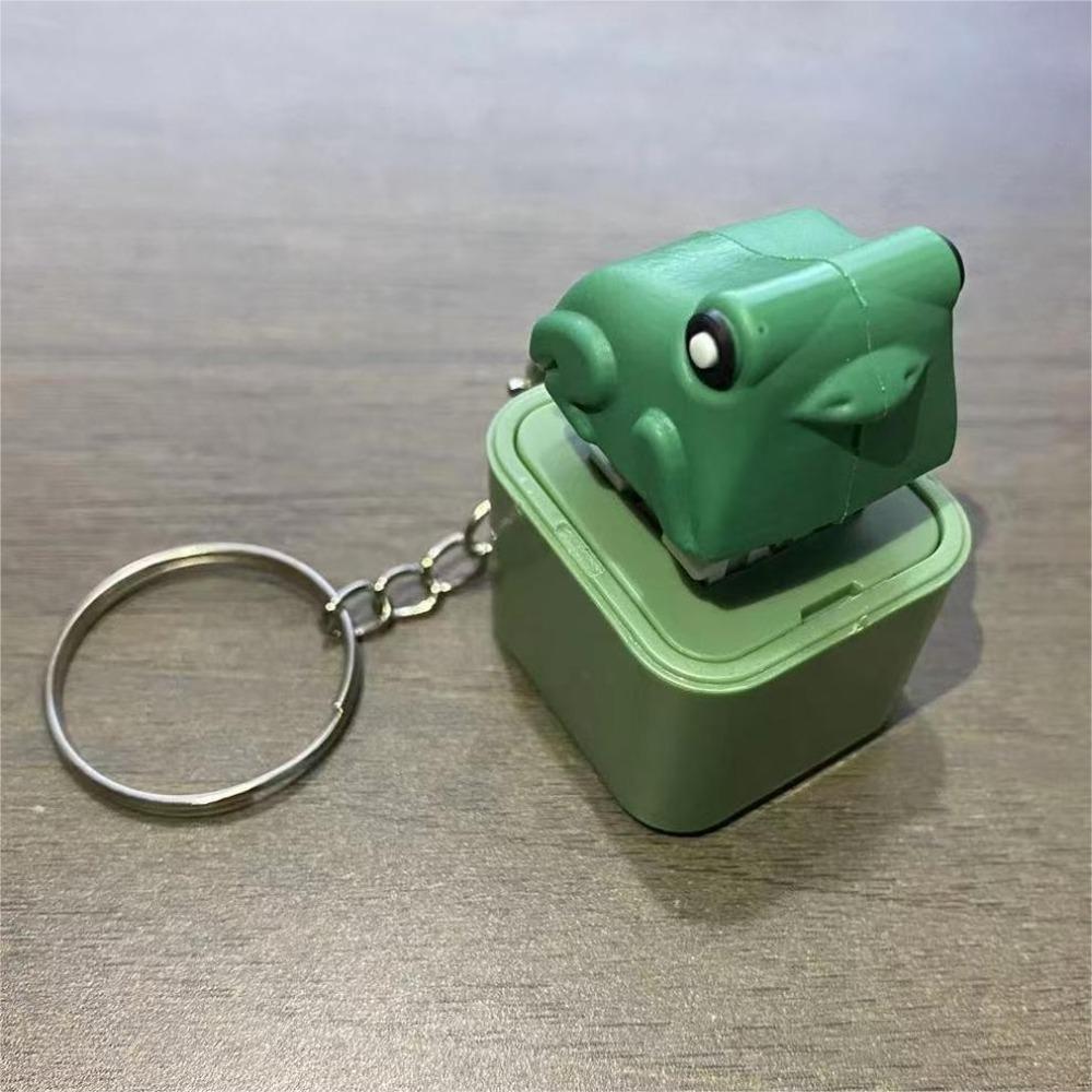 Mit LED-Licht Quakender Frosch Ente Schlüsselanhänger Kunststoff Tastatur Sound Schlüsselanhänger Langweilig Entlüften Style A