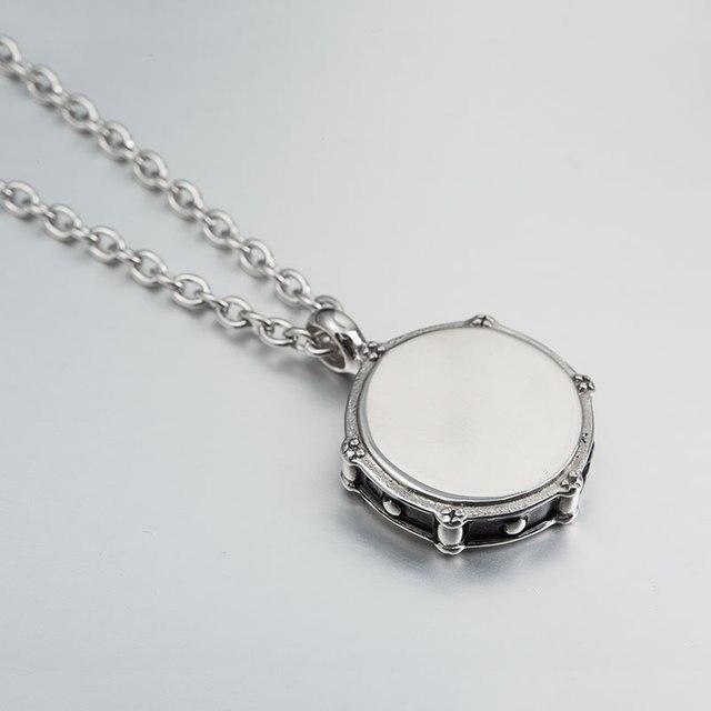 Herrenmode Halsketten Musik Los Collares Rocker Jazzband Schlagzeug Schlagzeuger 316l Edelstahl Kette Halskette Anhänger Schmuck silber