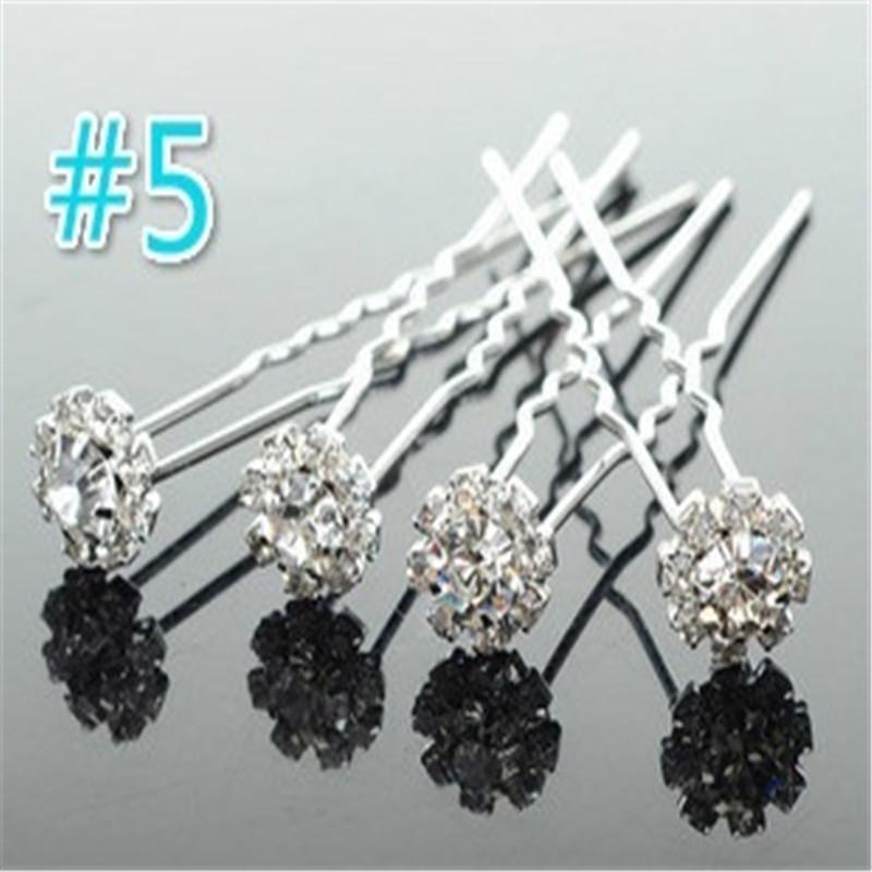 Frauen Hochzeit Schmuck Zubehör Mode Hochzeit Braut Perle Blume Kristall Haarnadel Haarspangen NO.5