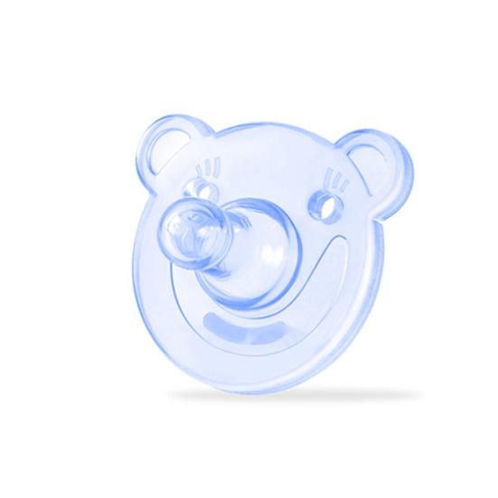 Cartoon Bär lächelndes Gesicht Schnuller Schnuller Silikon Neugeborenes Baby Schnuller Nippel Bear blau
