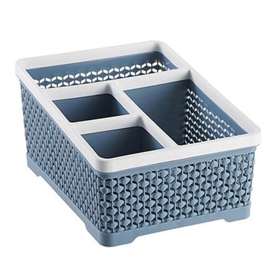 Praktischer hohler PP-Make-up-Organizer, geteilt, großes Fassungsvermögen, Aufbewahrungsbox für Kosmetik, Lippenstifte, Badezimmerzubehör B