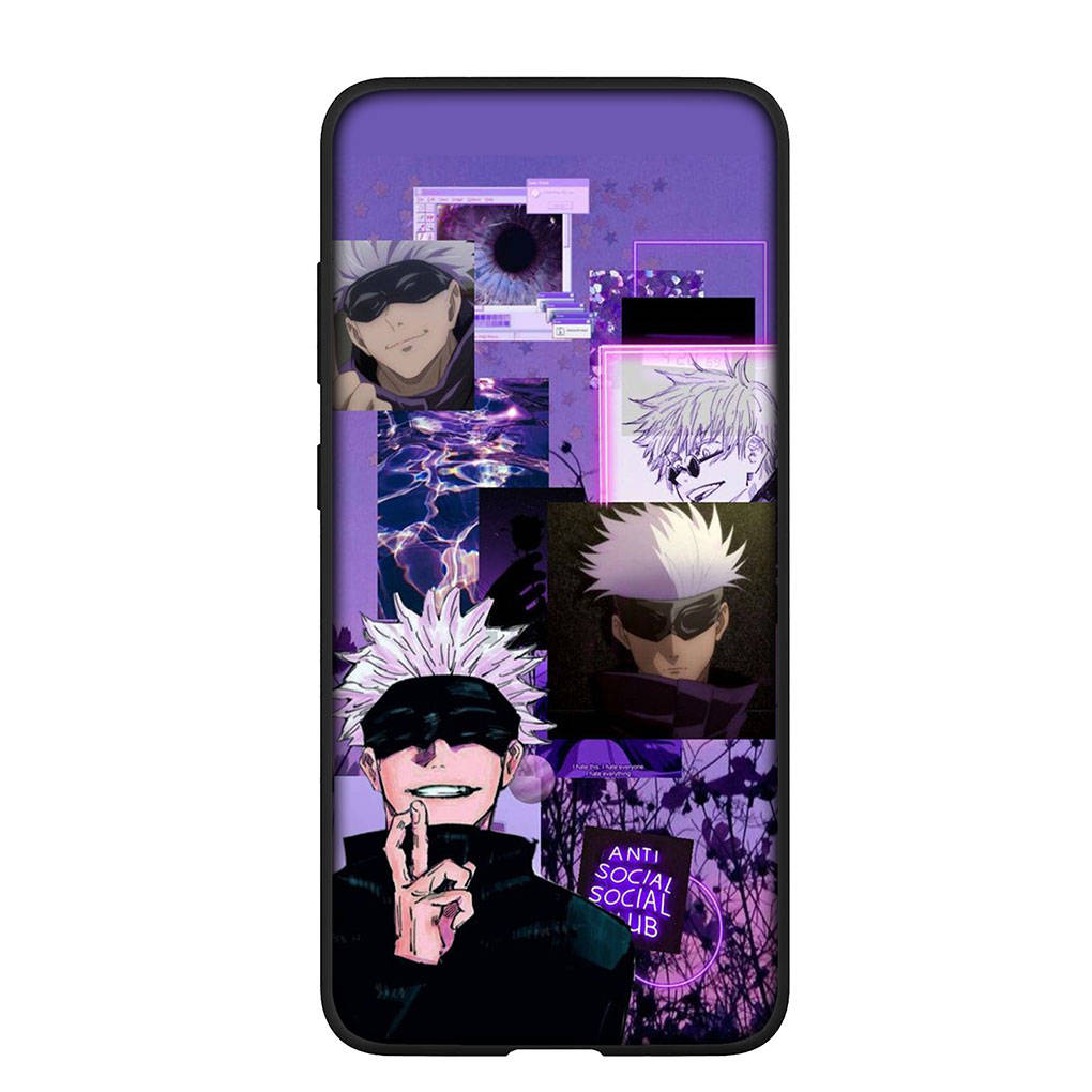 Handyhülle für Samsung Galaxy S25 S24 S23 iPhone 16 15 Xiaomi Redmi Note 14 13 12 16E X 11 Pro Max Moto Huawei Gojo Satoru Poster Jujutsu Kaisen Cover for Redmi Note 12 Pro 4G himmelblau