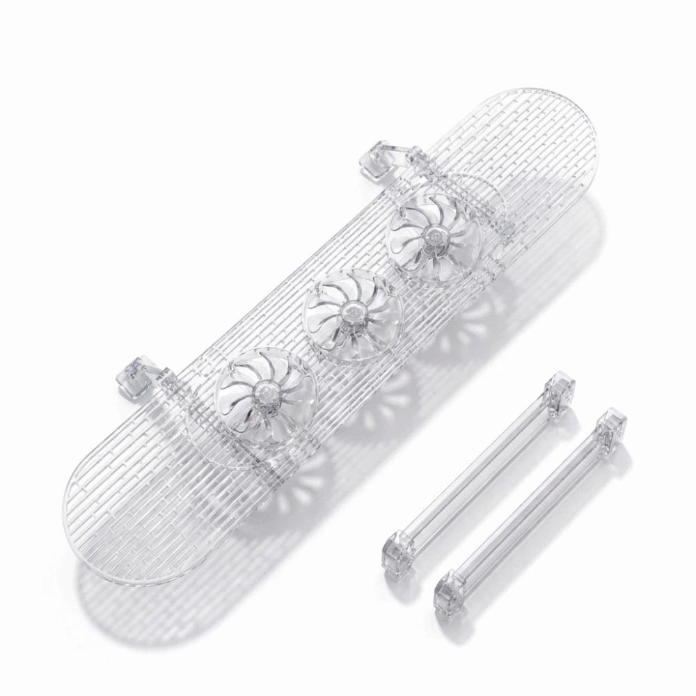 Belüftete Oberfläche Klimaanlage Windabweiser Stabiles Material Verstellbarer Deflektor Wohnzimmer Transparent color
