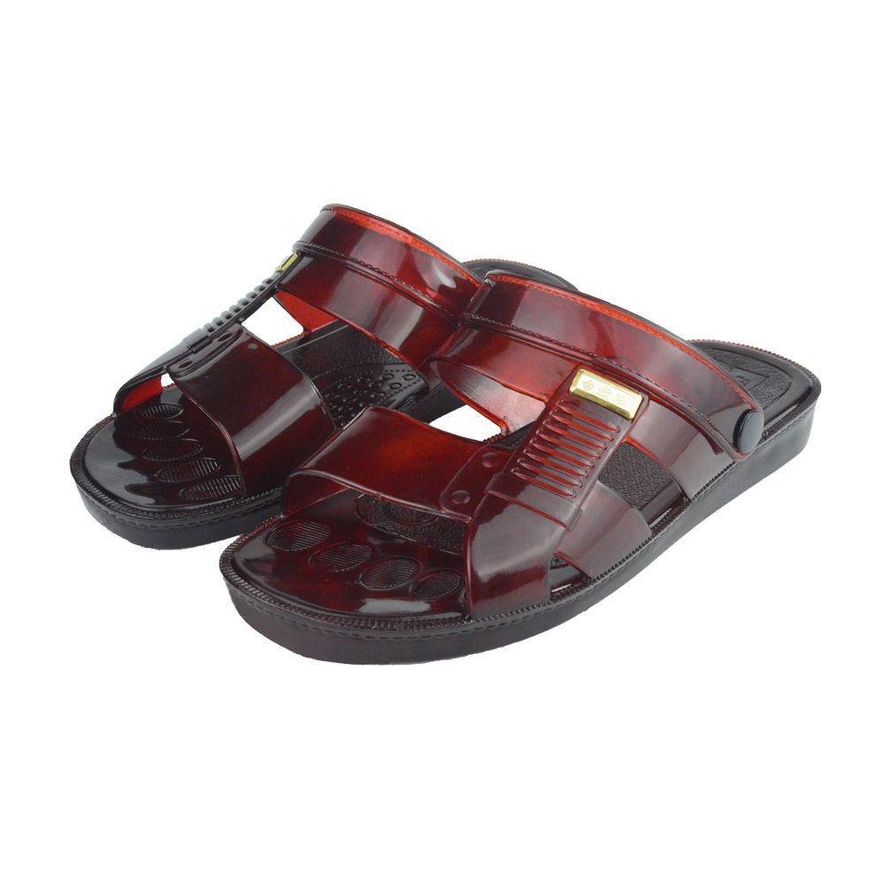 Mode Herren Sandalen Sommer Jelly Schuhe Flache Hausschuhe Haushalt Outdoor Retro Sandalen Transparente Sandalen Schuhe für Mann 43