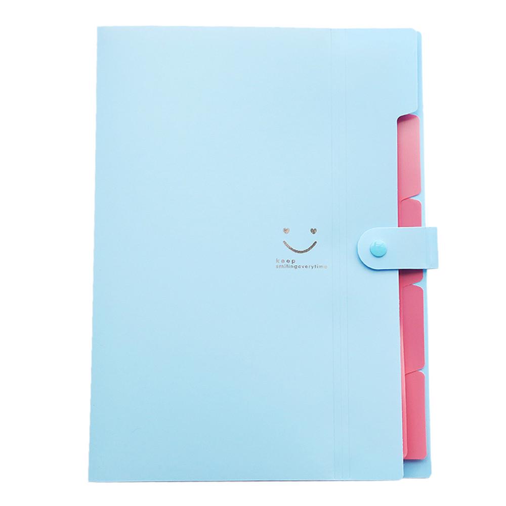 A4 Aktentasche, Dokumententasche, Geldschein-Ordner-Halter, Organizer, Verschluss, Bürobedarf himmelblaue