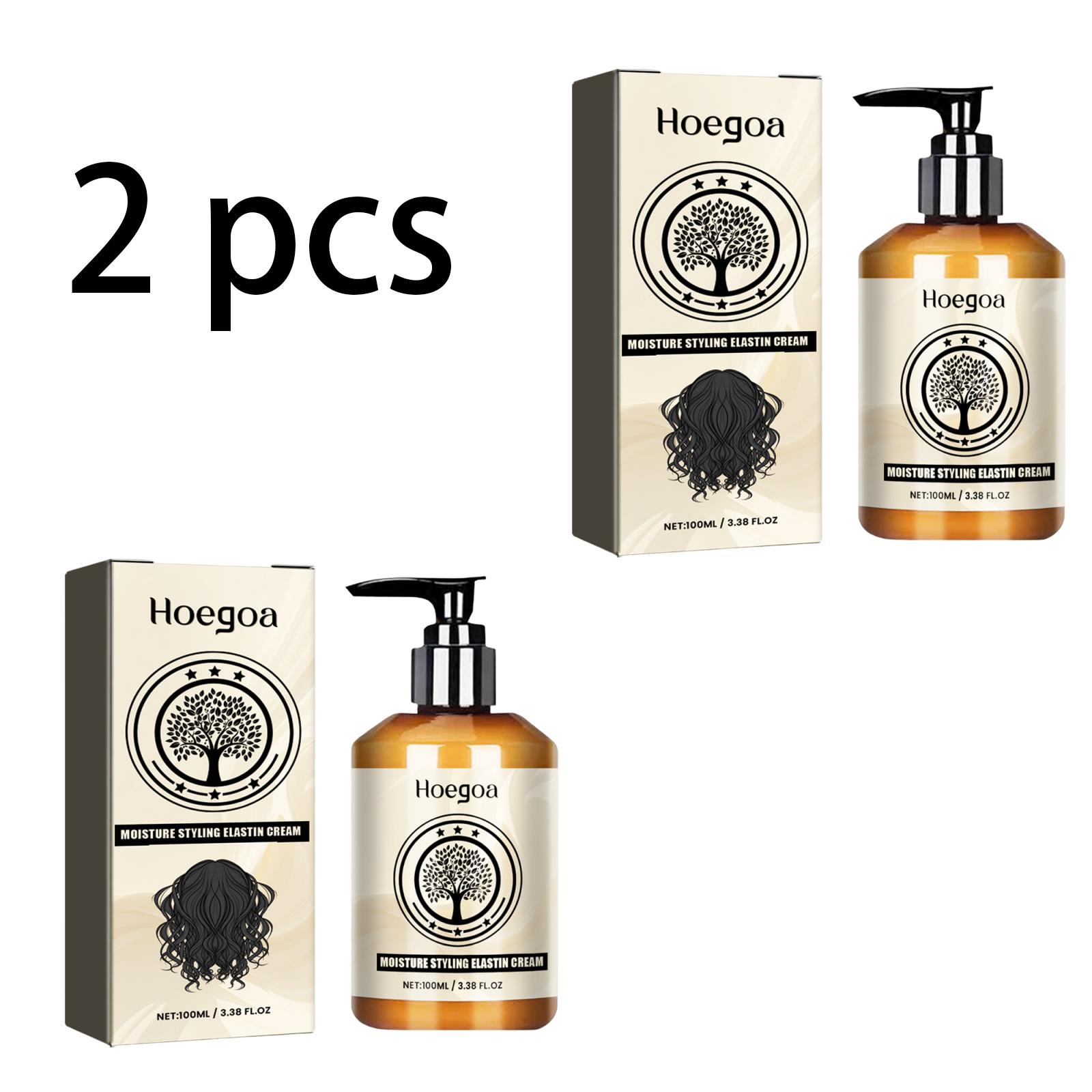Hoegoa Morocco Curl Feuchtigkeitsspendende Elastische Creme - Kreiert weiche, voluminöse und elastische Locken, Lockenformung und Feuchtigkeitspflege, 100ml