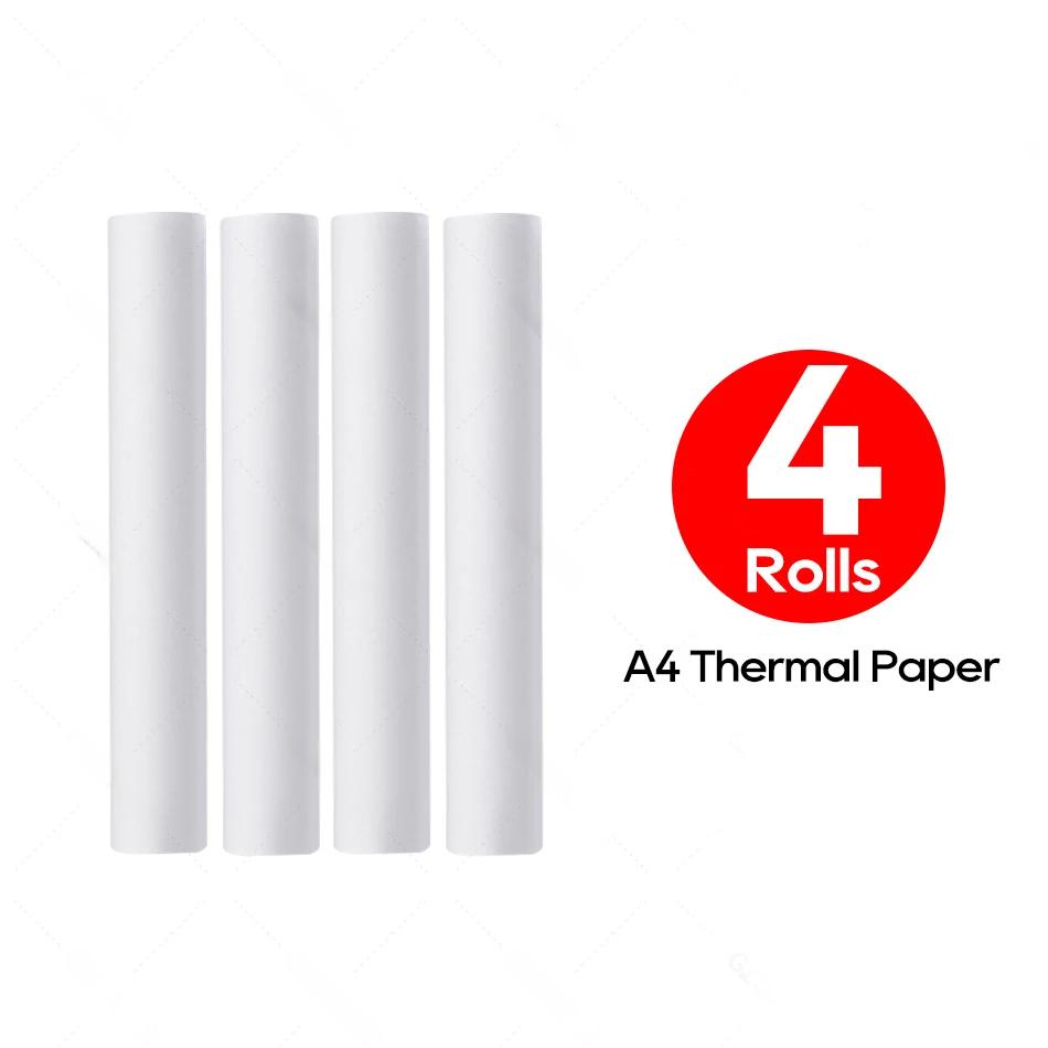 A4-Thermopapierrollen, 210 mm Breite, 30 mm Kern, Druckerpapier für A40/X8/S8/M08F/MT810, Beschriftungszubehör für den gewerblichen und gewerblichen Bereich fulvous