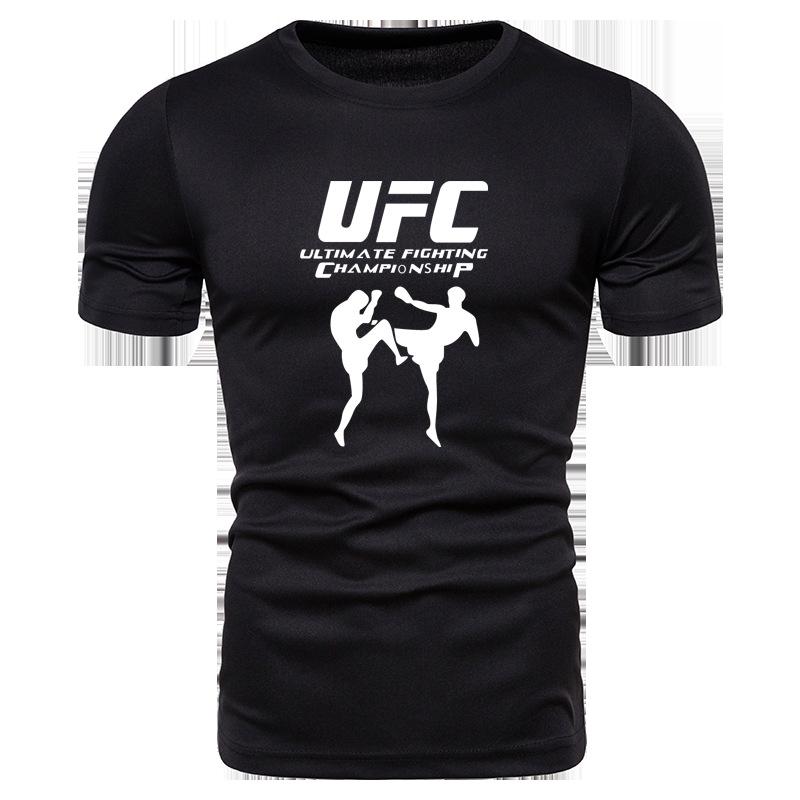 2025 UFC Sommer Herren Rundhals Kurzarm T-Shirt - Europäischer & Amerikanischer Stil L schwarz
