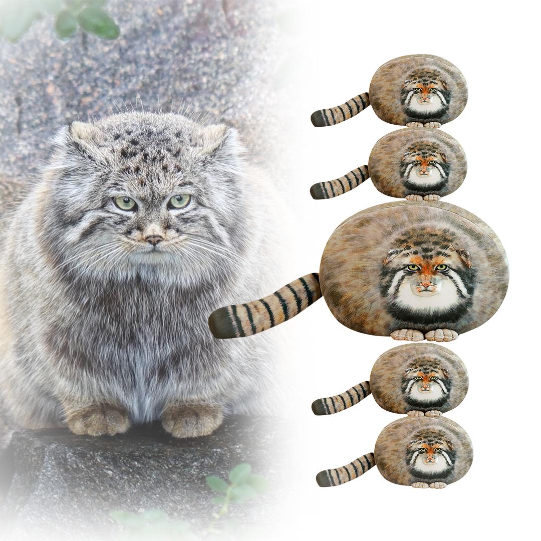 Pallaskatze Simuliert Plüschtiere Pallaskatze Mama mit 4 Babys Mutter und Kind Pallaskatze Kind Geburtstag Weihnachtsgeschenke gray