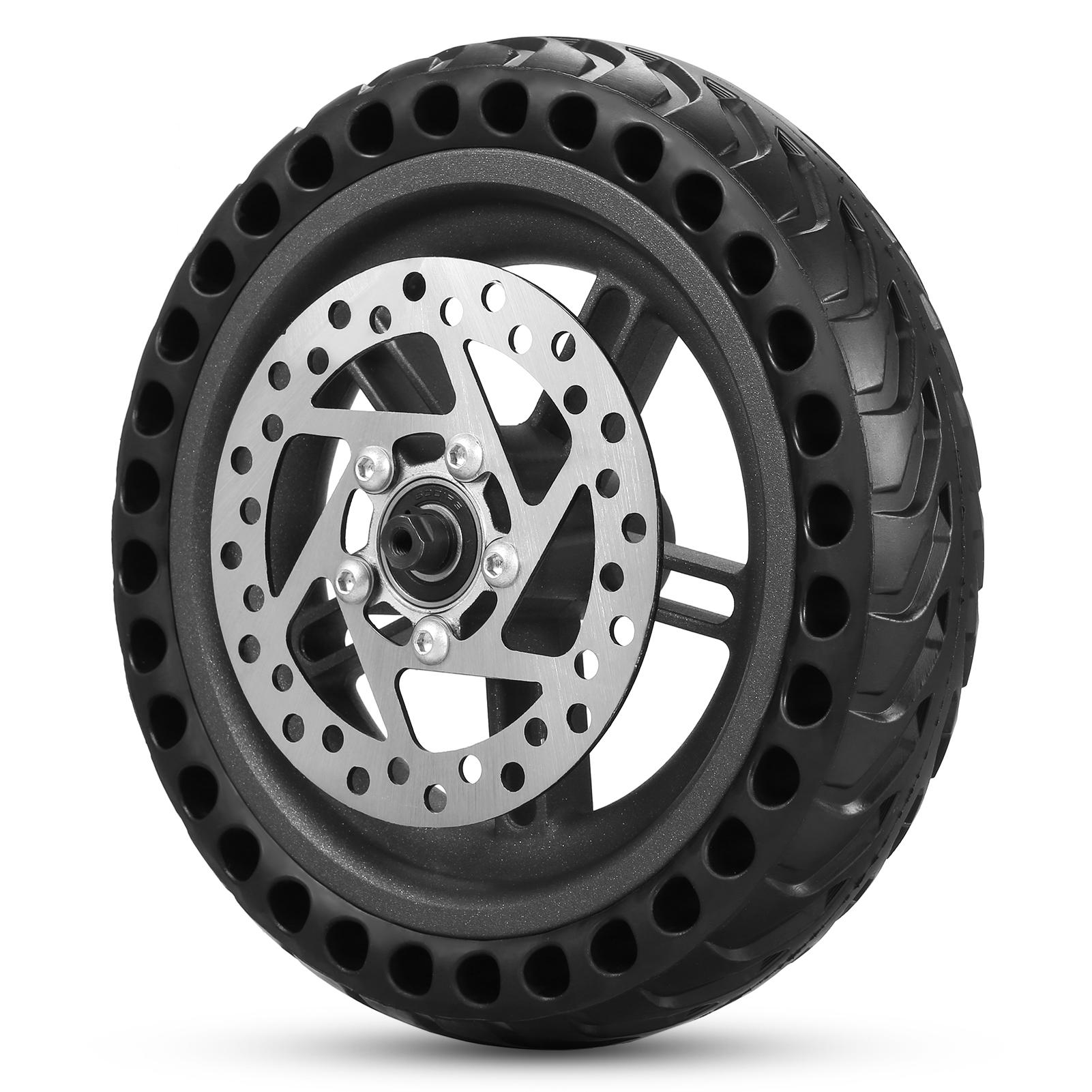 Elektroroller-Hinterreifen mit Radnabe, Scheibenbremsen-Set, 8,5 Zoll, solides Elektroroller-Rad schwarz