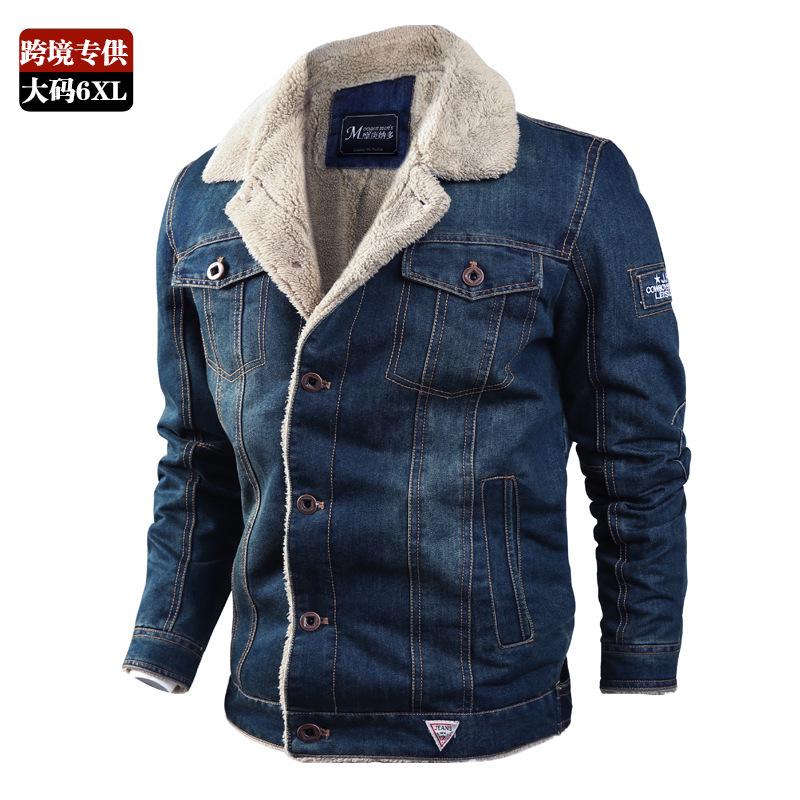Männer Winter Mode Cowboy Jacke Trendy Warme Pelz Liner Denim Dicke Jacke Top Mantel Herren Jean Jacken Outwear Männlich plus Marke Männer Kleidung XL