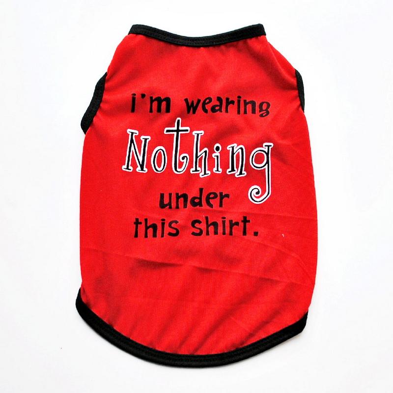 Frühling Sommer Haustier Welpen Kleidung Kleine Mittelgroße Hund Katze Muster Kurzarm Weste T Shirt Bekleidung Kleidung Chihuahua M rot