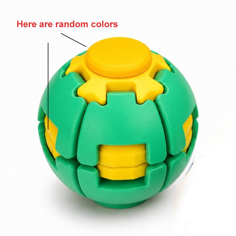 3D-gedruckter Press-To-Spin Fidget Ballone Click Deform Fidget Spinner Ball, Sanft drehendes Stressabbau Sensorisches Spielzeug