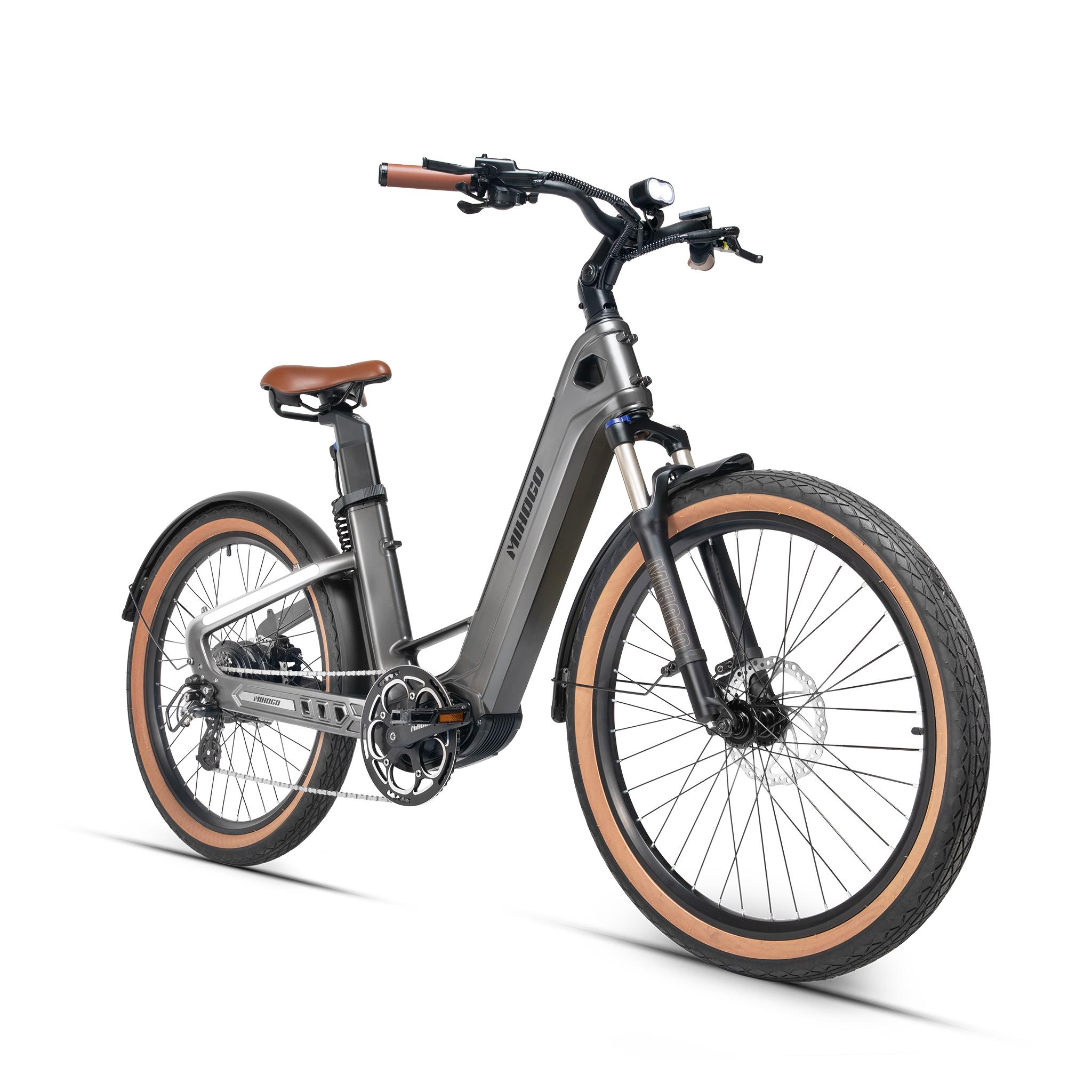 Carbonfaserrahmen Elektrofahrrad MIHOGO Air 750W Motor 48V17.5AH Lithiumbatterie Erwachsenen E-Bike 26 Zoll Mountain Offroad E-Bike grau