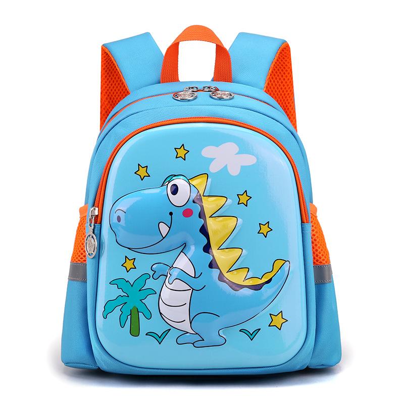 Kindergarten Jungen 3D Dinosaurier Schulranzen Hochwertige Kinder Rucksack Dinosaurier Jungen Schultaschen 2-6 Jahre 28cm*28cm*14cm blau