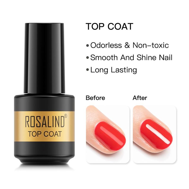 ROSALIND 7ML Primer Nails Gel Polish Soak Off für Maniküre UV Polish Top coat