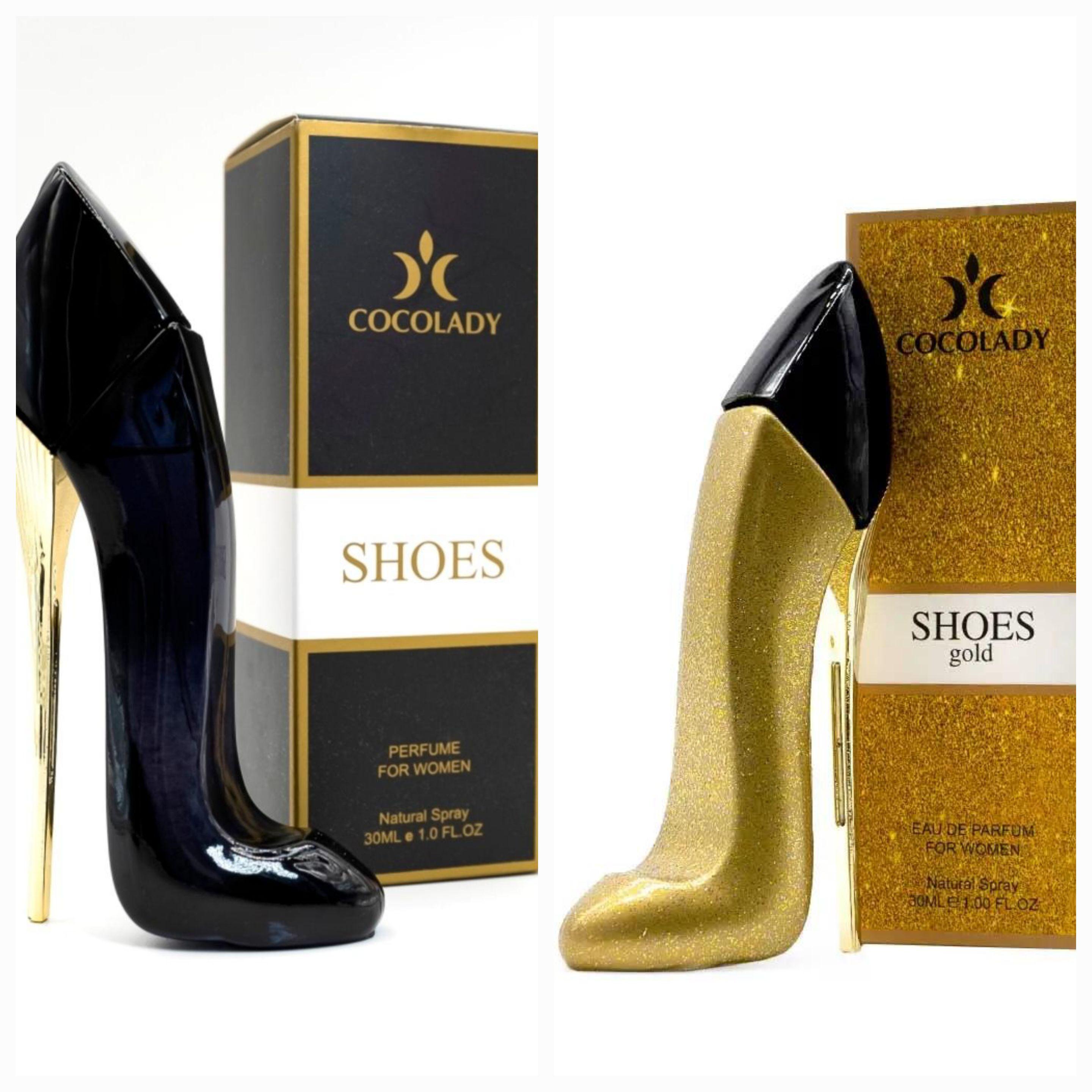 GOLD SHOES Eau de Parfum für Damen Gold & Schwarz Farbe für Schuhe 30 ml + 30 ml gold/schwarz