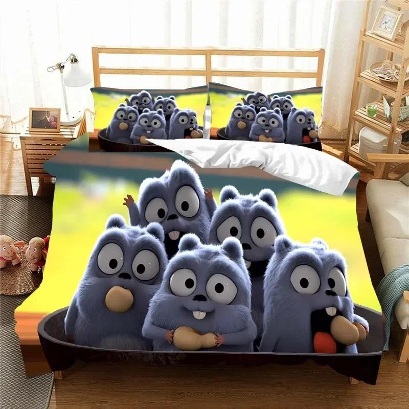 3D G-Grizzy und die Lemminge Bettwäsche-Set, Bettbezug, Tröster, Bett, Einzelbett, Zwillingsbett, Vollbett, Queensize-Bett, Jugend, Kinder, Mädchen, Jungen, Geschenk, Bettlaken US Twin 173x218cm