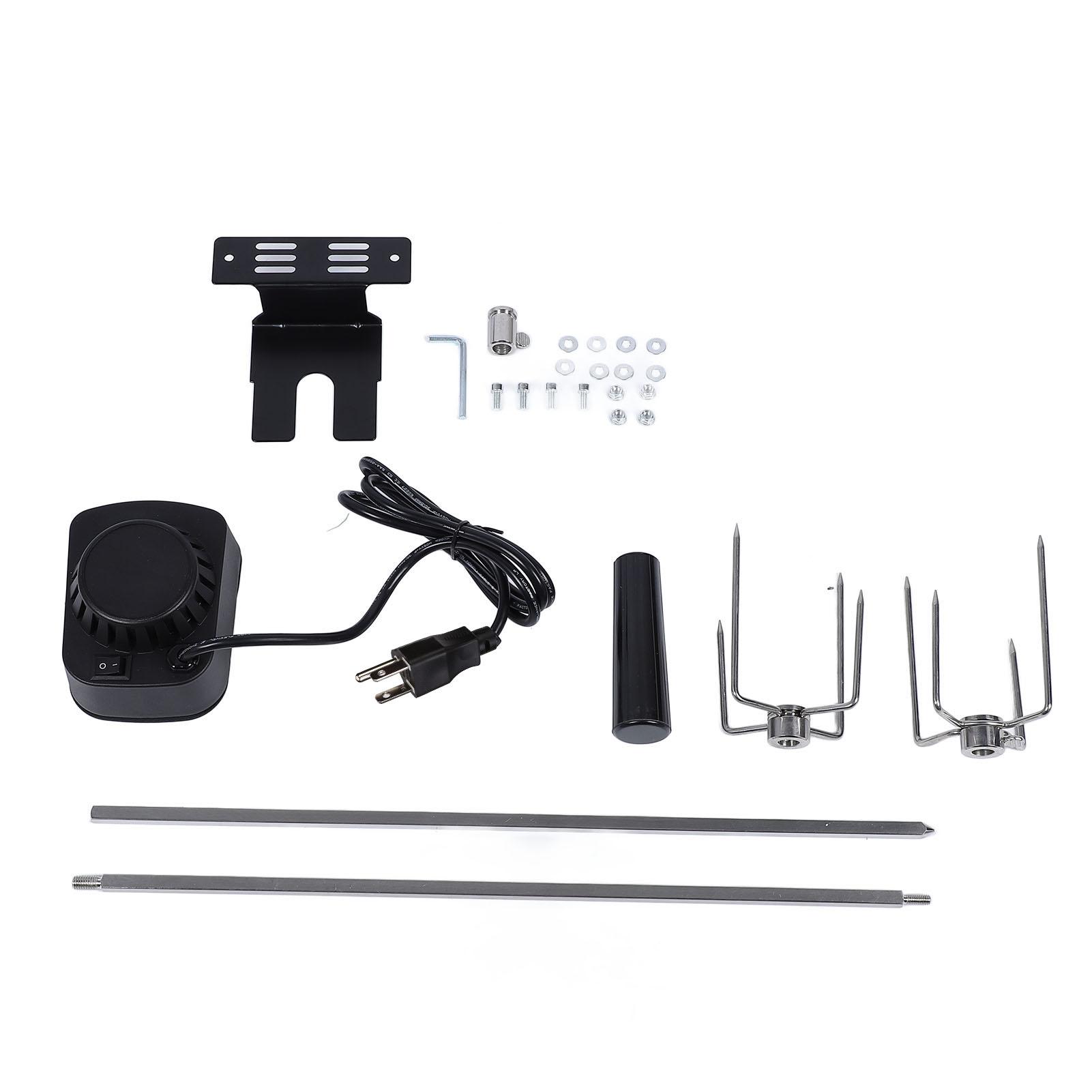 Elektrogrill-Set, 15 kg belastbar, multifunktionales, verstellbares Grill-Motor-Grill-Set aus Edelstahl