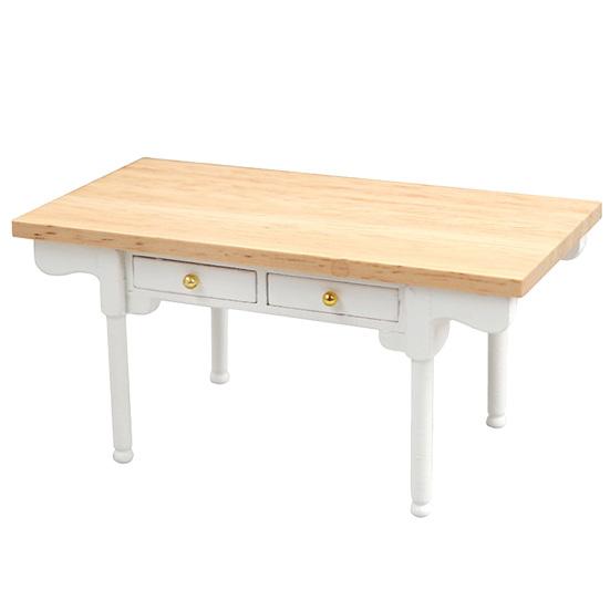 Langlebiges, handgefertigtes Sammlerstück, kleines Miniaturmöbelmodell im Maßstab 1/12, Puppenhaus-Schreibtisch für Rollenspiele