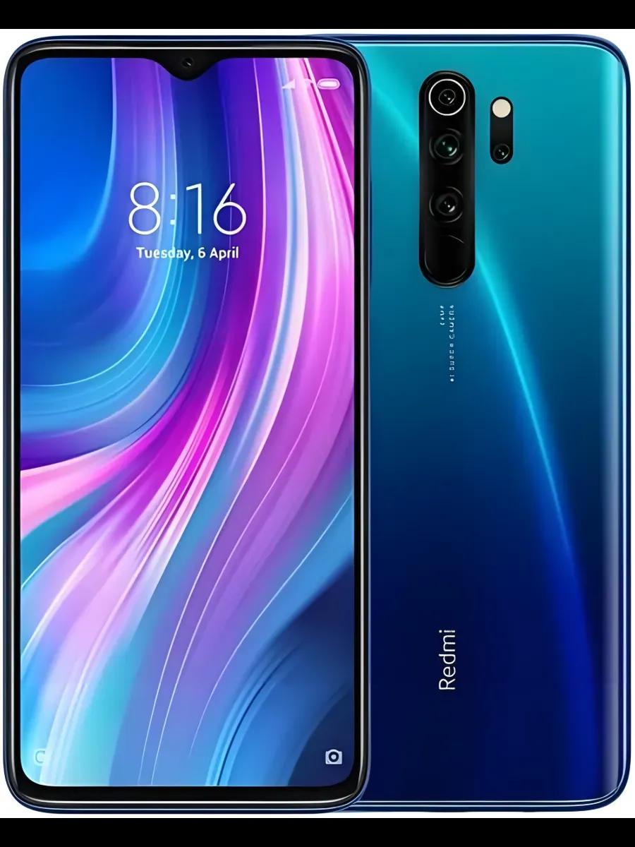 Original Xiaomi Redmi Note 8 Pro 8GB 128GB 4G Smartphone NFC Android Handys Mobiltelefon Dual-SIM Handy Globale ROM 6GB 64GB blau