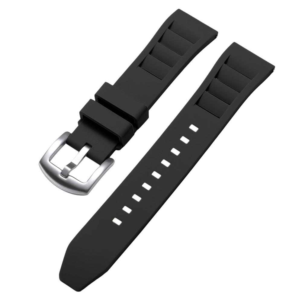 Weiches Silikon Uhrenarmband Schnellverschluss 20mm 22mm Uhrenarmbänder Sport Wasserdicht Armband für Richard Mille Tauchen Gummiarmband Gürtel 22mm schwarz