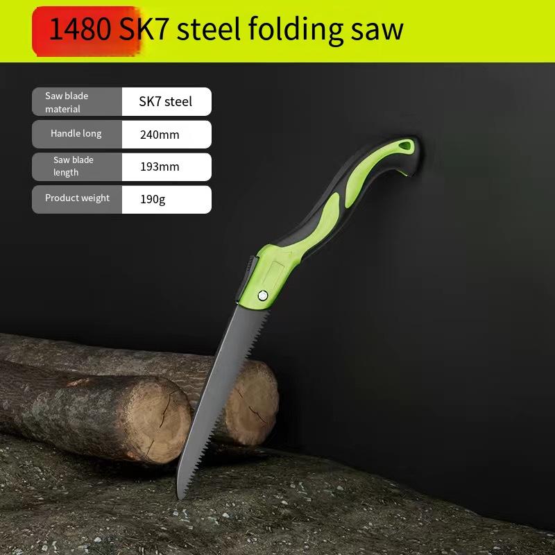 1PC Folding Saw Manganese Steel Saw Sharp and Wear-resistant Portable Woodworking Special Hand Saw Household