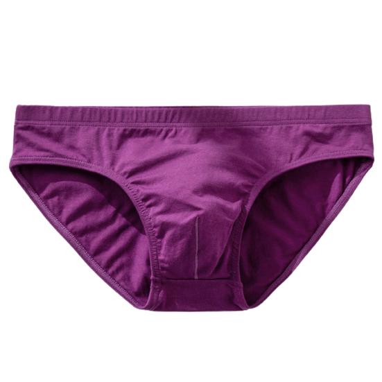 Schweißabsorbierende, ultraleichte Herren-Slips, stilvolle Herren-Unterhosen in Übergröße M violett