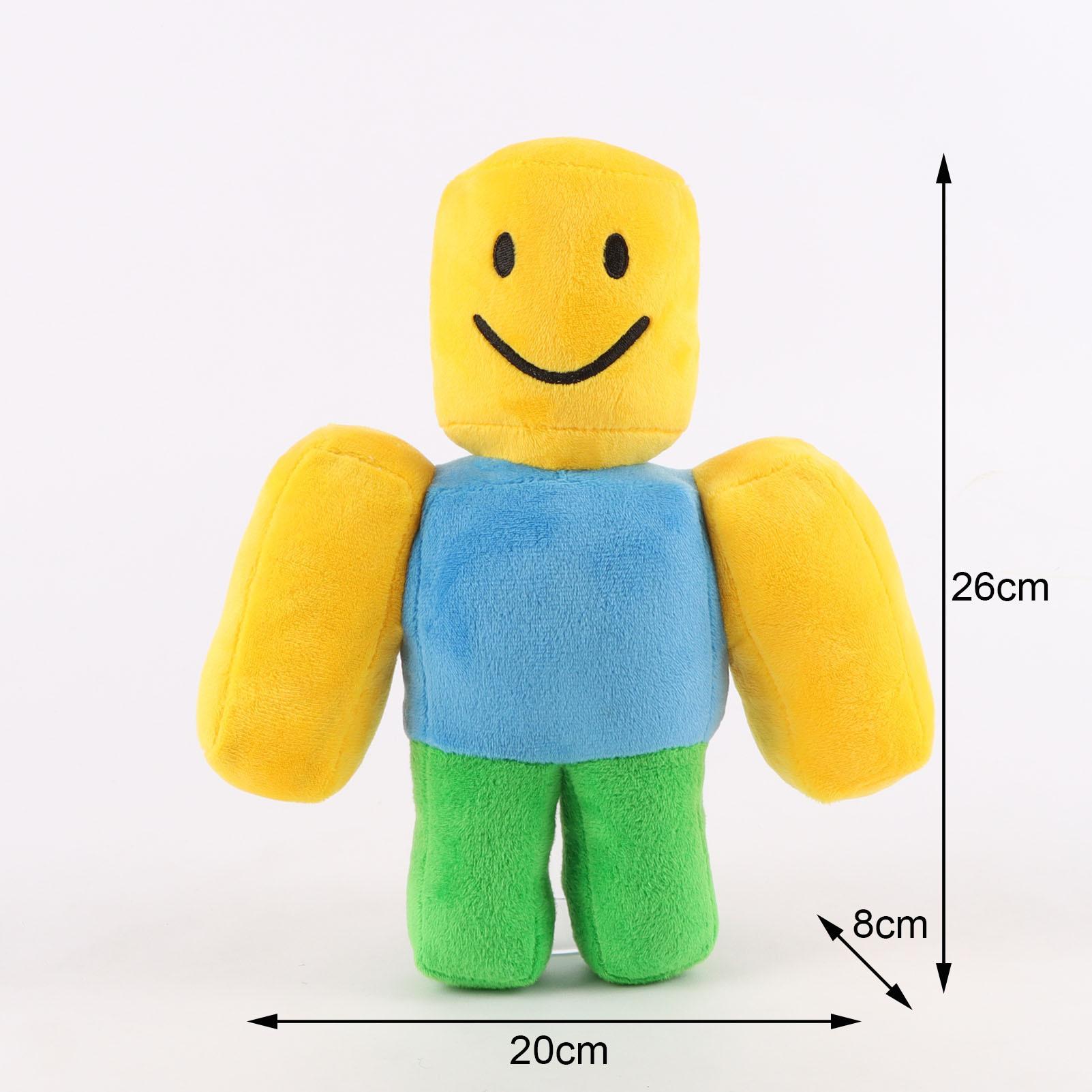 Neues 26cm Roblox Noob Plüschtier, Klassischer Blockiger Charakter Kuscheltier, Weiches Plüschtier für Gaming-Fans Sammlung & Kindergeburtstagsgeschenk 26cm