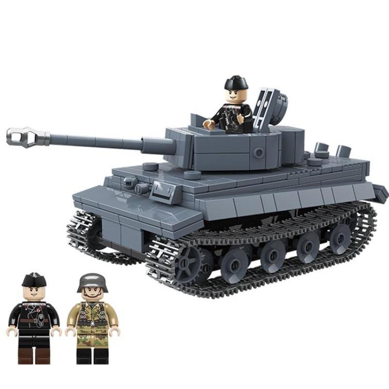 Heißer Verkauf Militärpanzer US-Armee WK2 Kriegswaffe Soldatenfigur Modell Baustein Ziegelstein Spiel Kinder Geschenke Kinderspielzeug With box