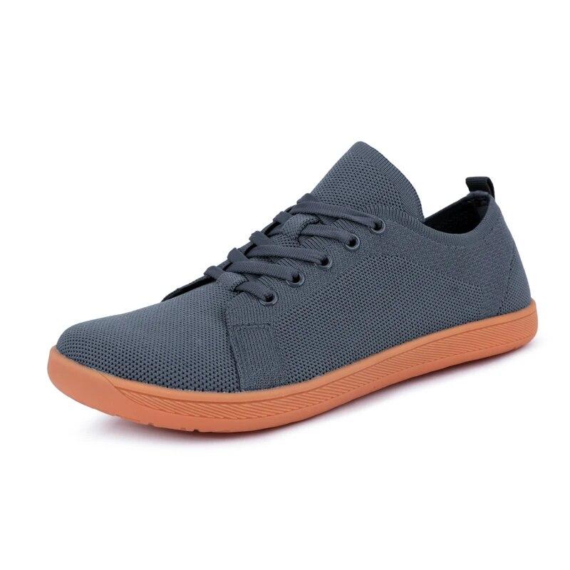 Breite Zehenbox Barfußschuhe für Herren Damen Outdoor Trailrunning Minimalistische Wanderschuhe Leichte Atmungsaktive Wanderschuhe 36 himmelblau