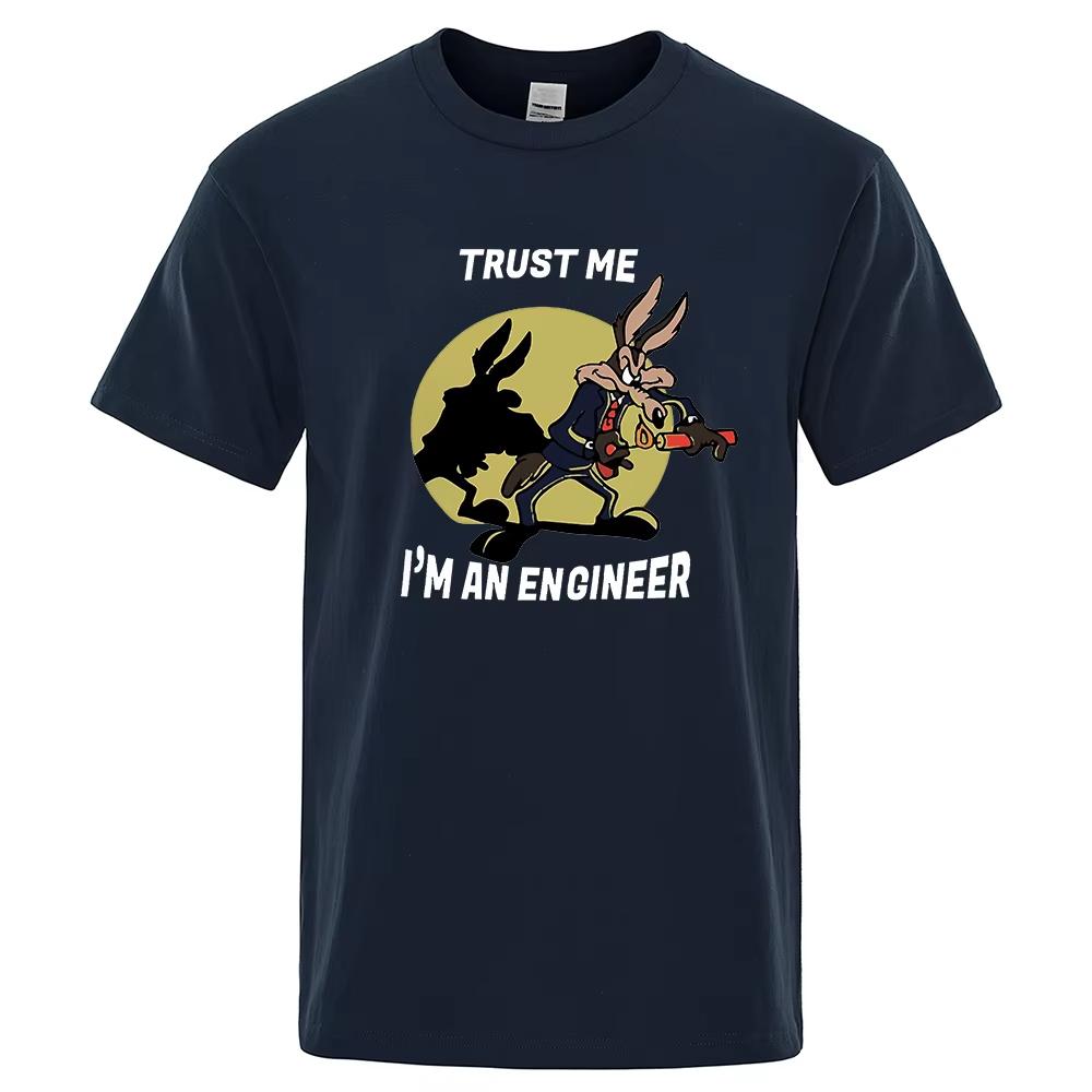 Herren Trust Me Im An Engineer T-Shirt Reines Baumwoll-Vintage-T-Shirt 2026 Neues Baumwoll-T-Shirt für Herren Herren Sport-T-Shirt M