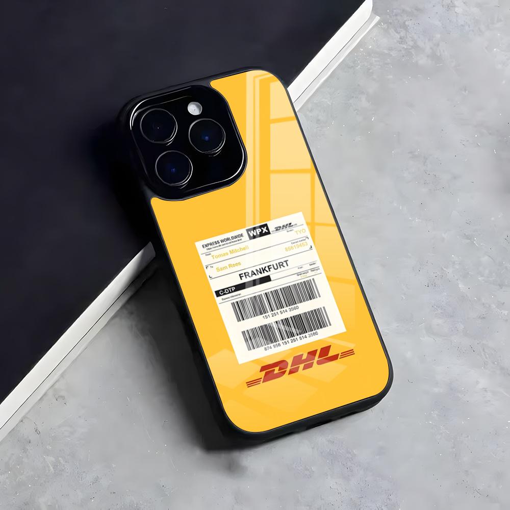Marke DHL Logo Handyhülle Für Iphone 17 Air 16 15 14 13 12 11 Pro Max Mini Hüllen Schale PC+TPU Abdeckung iPhone17 Air