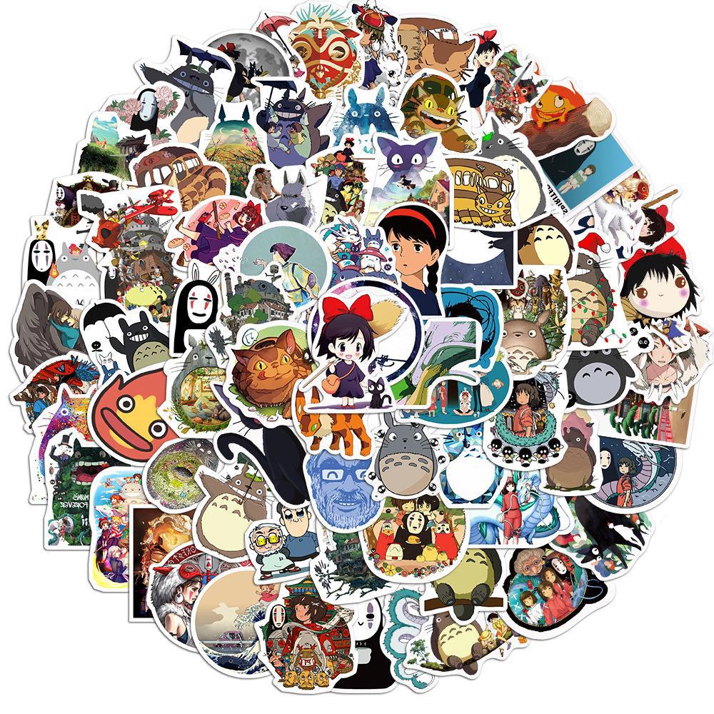 10/50/100 Stück Cartoon Ghibli Hayao Miyazaki Aufkleber Wasserfest DIY Blumenpflanze Sticker Pack für Watercup Laptop Scrapbook Notebook Tagebuch Sticker 10pcs