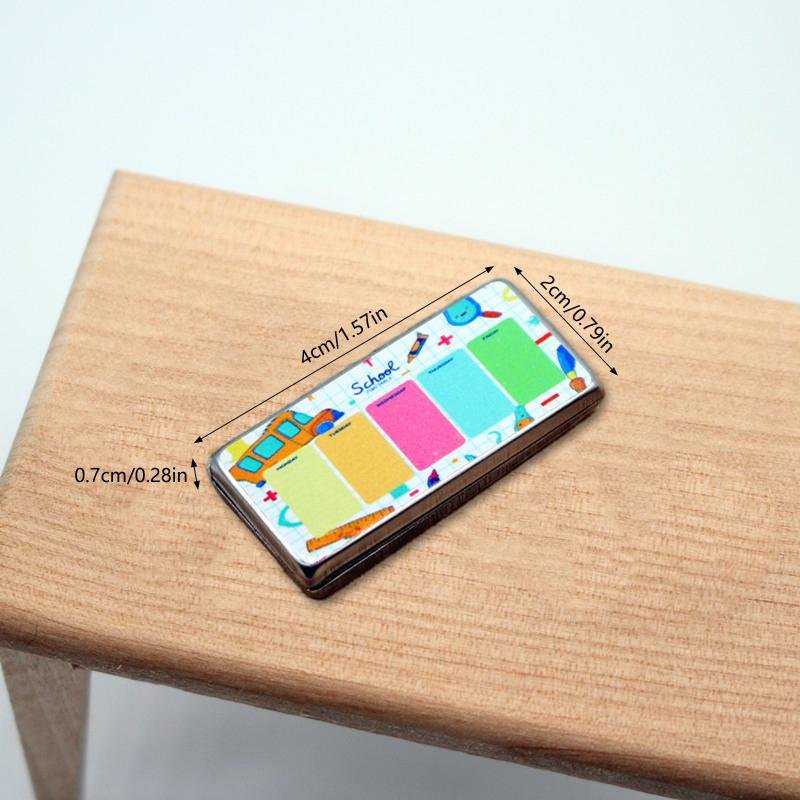 1:6/1:12 Puppenhaus Miniatur Schreibwaren Bleistift Fall Organizer Box Schreibwaren Box Bleistift Box Modell Zubehör Kid Pretend Spielzeug 40x20x7mm