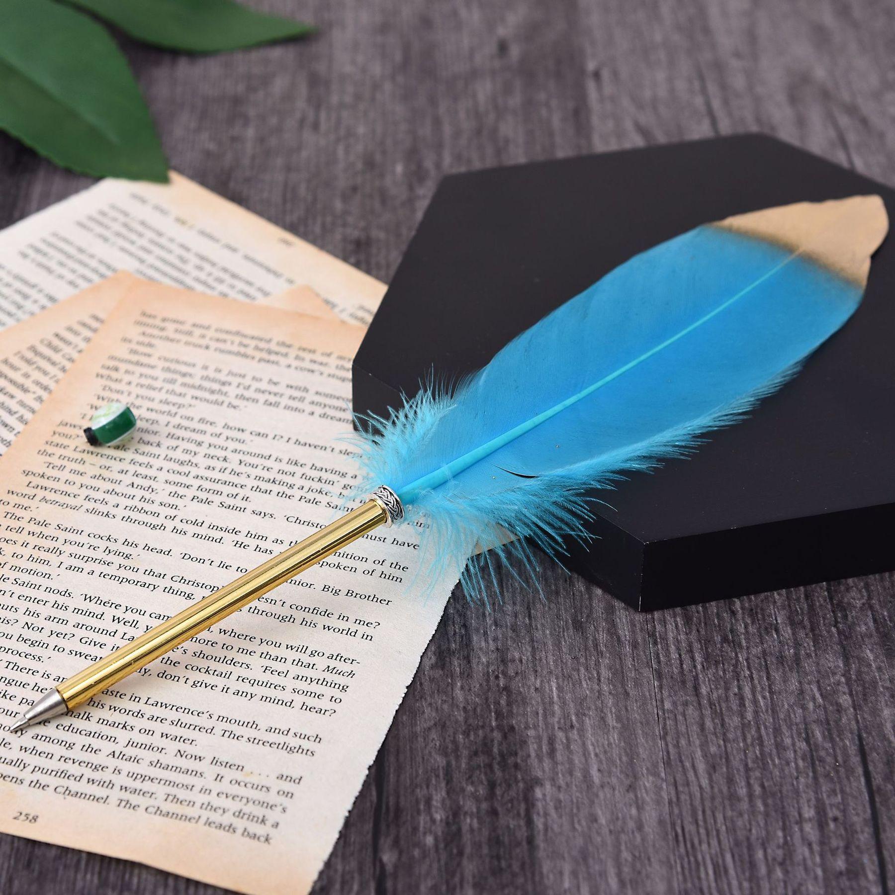1 Stück Schreibwaren süße Feder Schule Bürobedarf Kugelschreiber Geschenk süße hübsche schöne Persönlichkeit Styling Ink Color:Black