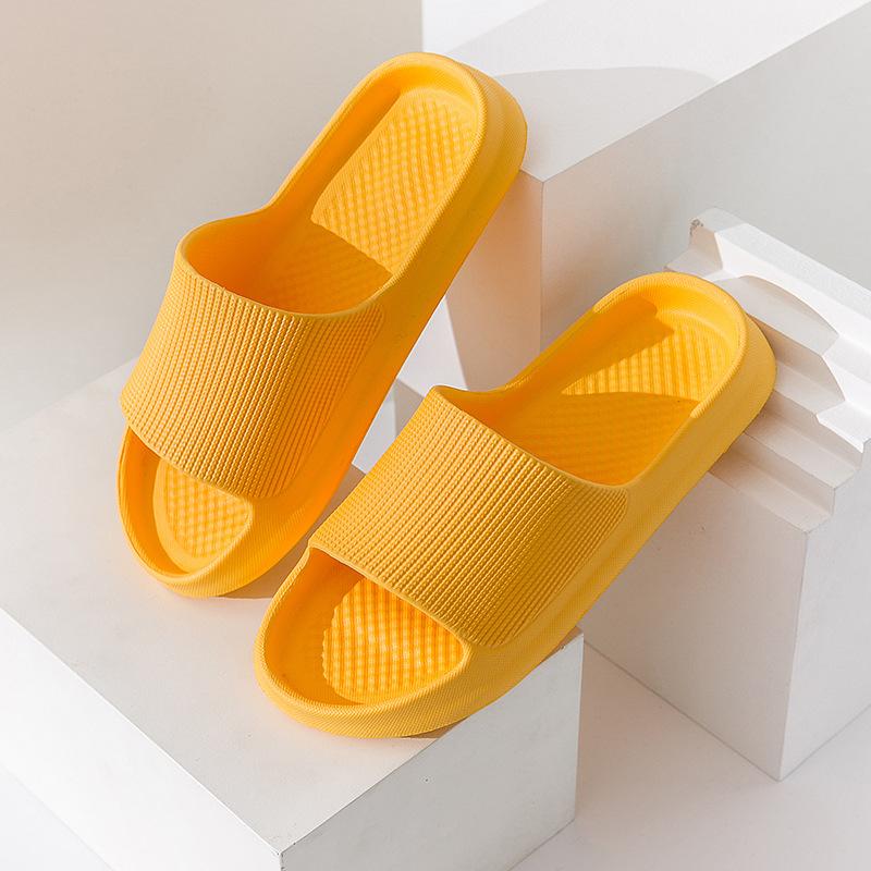 EVA Home Hausschuhe Männer und Frauen Bad rutschfeste Sandalen Sommer Deodorant Paar Flip-Flops Haushalt weichen Boden Hausschuhe Männer Outdoor Hausschuhe 40-41 gelb