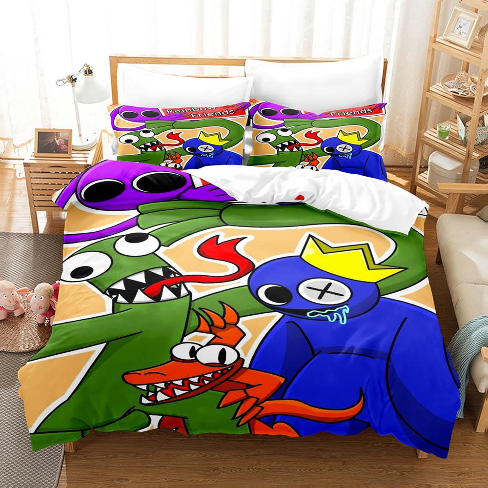 3D Rainbow Friends Bettwäsche-Sets Bettbezug-Set mit Kissenbezug Twin Full Queen King Bettwäsche Bettwäsche EU Single 135x200