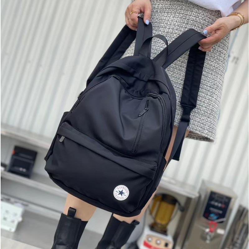 Schultasche Damenrucksack Damenrucksack Koreanische Version Einfache Schultasche für Jungen schwarz